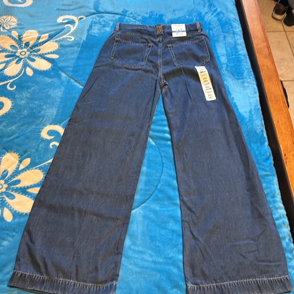 Ariat Women's Dark Blue Wide Leg Jeans - Picture 2 of 5
